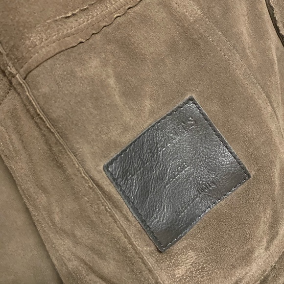 Men’s ALL SAINTS brown SUEDE light jacket. - Picture 2 of 3